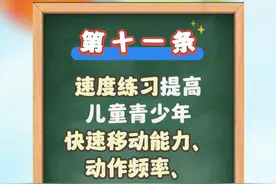 儿童青少年科学健身20条-第十一条：速度练习提高儿童青少年快速移动能力、动作频率、身体 协调性、强化心肺功能，建议进行2-3次/周、20-30分钟/次 的速度练习。  #青少年体育视频封面