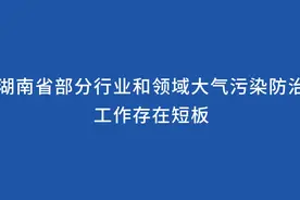 典型案例 | ​湖南省部分行业和领域大气污染防治工作存在短板视频封面