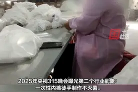 3·15晚会曝光一次性内裤徒手制作不灭菌。多家一次性内裤品牌直播间停播，浪莎多款一次性内裤下架。视频封面
