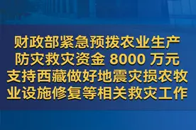 财政部紧急预拨农业生产防灾救灾资金8000万元 支持西藏做好地震灾损农牧业设施修复等相关救灾工作 #救灾资金视频封面
