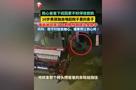 担心爸爸晚上下班回家不好停收割机，10岁男孩独自堆起院子里的麦子，看到爸爸回来又立刻帮忙用砖头垫轮子，防止车子溜车，妈妈：他平时就很#细心 ，懂事得让我心疼！#懂事的让人心疼 #小暖男 #总有温暖在身边 #安徽dou知道 （视频来源：@😘小高🍭同zhi ）视频封面
