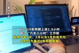 中国人每周工作时间越来越长：6月周平均工时为48.6小时 超过“六天八小时”工作制#金融界每日热点 #与财同行 #财经快讯视频封面