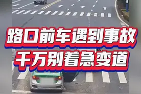 路口前车发生事故，你该怎么走呢？！#借道通行 #安全行车 #红路灯视频封面