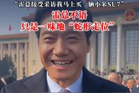 记者为了采访到雷军有多努力？“雷总接受采访我马上买一辆 小米SU7”，雷总不语，只是一味地“蛇形走位”#2025全国两会 #2025两会观察 #雷军 #小米su7视频封面