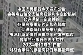 央行：首套、二套房存量房贷利率批量下调 平均降幅0.5%左右视频封面