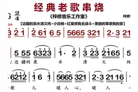《经典老歌串烧》G调 #边疆的泉水清又纯 #小白杨