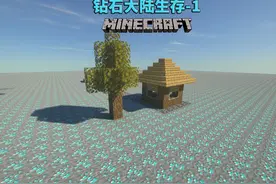 我的世界 #我的世界 钻石大陆生存1：开局一棵树挖穿钻石大陆视频封面