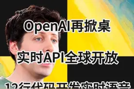 OpenAI再掀桌，实时API全球开放，12行代码抹平信息差 #ai #人工智能 #openai #chatgpt #有ai就有无限可能视频封面