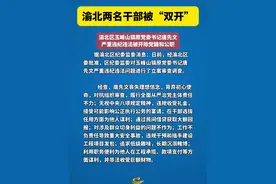 渝北两名干部被“双开”视频封面