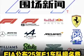 FIA公布25年F1车队报名费 #F1 #方程式赛车 #2025年 #车队报名费视频封面