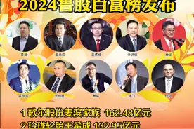 2024鲁股百富榜发布 | 山东首富排名前10的是： 1歌尔股份姜滨家族162.48亿元； 2玲珑轮胎王希成132.95亿元；3中际旭创王伟修109.5亿元；4太阳纸业李洪信103.39亿元；5森麒麟秦龙 89.44亿元；6软控股份和赛轮轮胎袁仲雪86.6亿元；7天岳先进宗艳民 85.43亿元；8乖宝宠物秦华 84.8亿元；9 第艾迪精密宋飞 81.32亿元；10百洋医药付钢72.83亿元。视频封面