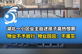 湖北一小区业主自述孩子高热惊厥物业不予放行，物业回应：不属实 视频封面