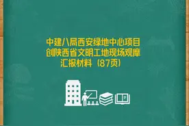 中建八局西安绿地中心项目创陕西省文明工地现场观摩汇报材料pp视频封面