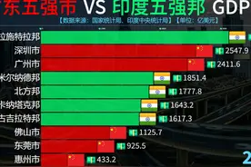 广东五强市VS印度五强邦GDP对比，印网友：未来崛起之路漫漫视频封面