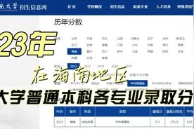 2023年海南大学本科普通批在海南省各专业录取分数线#海南海大源视频封面