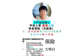 【收益计算】平安人寿 智悦人生 万能险 下：视频封面