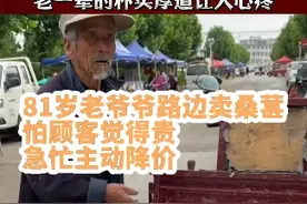 81岁老爷爷路边卖桑葚，怕顾客觉得贵，急忙主动降价  来源：@大成闯世界视频封面
