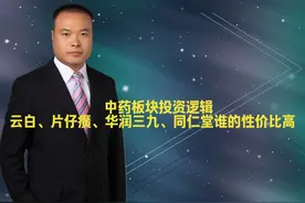 中药板块投资逻辑，云白、片仔癀、华润三九、同仁堂谁的性价比高视频封面