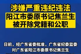 阳江市委原书记焦兰生被开除党籍和公职#反腐倡廉  #广东  #本地新闻  #阳江视频封面