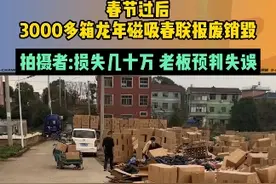 2月18日 浙江金华，春节过后3000多箱龙年磁吸春联报废销毁，拍摄者:损失几十万，预判市场失误。#生意  #对联 #龙年视频封面