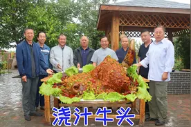 剩了半个牛头，食叔大铁锅炖半天，灵魂汁子一浇，太香了