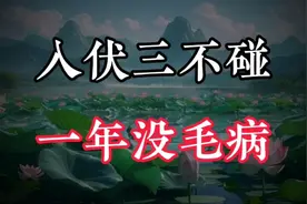 俗语：“入伏三不碰，一年没毛病”，是哪三不碰？