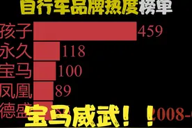 自行车品牌热度，排行榜视频封面