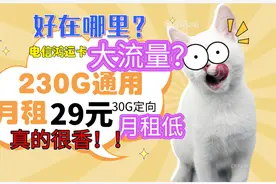 用起来真的很香！！！月租29元，230G通用+30G定向的电信流量卡视频封面