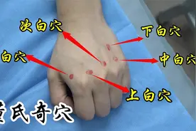 董氏奇穴五个用“白”命名的穴位：