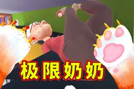 完了！极限奶奶跑到碗柜上睡觉去了！视频封面