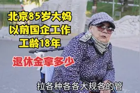 北京85岁大妈，以前国企工作工龄18年，退休金拿多少视频封面