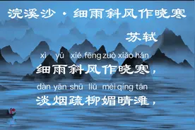 人间有味是清欢。--苏轼《浣溪沙·细雨斜风作晓寒》