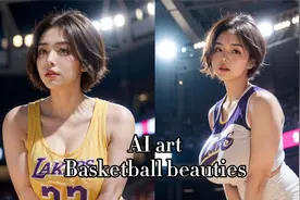 AI绘画 篮球美女视频封面
