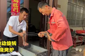 小伙花185元买一个自动旋转烧烤炉，回家安装好看着还挺满意视频封面