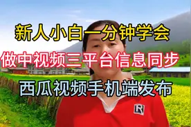 做中视频要知道的知识 西瓜抖音今日头条三平台信息同步操作流程视频封面