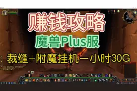 魔兽世界PLUS服务器赚钱攻略，裁缝+附魔站街挂机一小时轻松30G视频封面