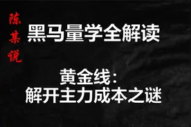黄金线：解开主力股票成本之谜，手把手教你怎么画出主力攻防线视频封面