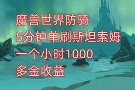 魔兽世界防骑5分钟单刷斯坦索姆，一个小时1000多金收益视频封面