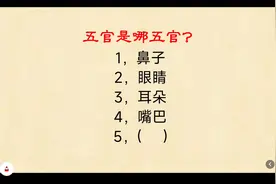 我们平常说的五官指的是鼻子，眼睛，耳朵，嘴巴和眉毛，有高手么视频封面