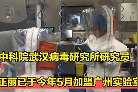 中科院武汉病毒研究所研究员石正丽已于今年5月加盟广州实验室视频封面