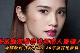 杨丞琳演唱会说河南人爱骗人，地域歧视引发不满，20年前言论被扒