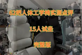 自费10w，62把人体工学椅实测点评（15人试坐）视频封面