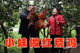 小妹逮了一只10斤大公鸡，下厨给胖哥露一手，一家人吃的真开心视频封面