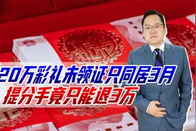交20万彩礼未领证只同居3月，分手竟只退3万，网友：这钱太好挣视频封面