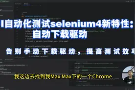 UI自动化测试selenium4新特性，告别手动下载驱动，提高测试效率视频封面