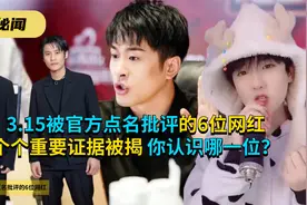 3.15被官方点名批评的6位网红，个个重要证据被揭，你认识哪一位视频封面