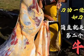 见识一下什么叫庖丁解牛，一把小刀就搞定，刀工手法让人大开眼界视频封面