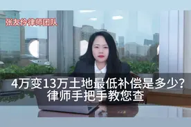 4万变13万，土地最低补偿是多少？律师手把手教您查视频封面