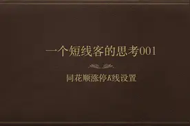 同花顺涨停K线自定义设置视频封面
