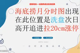 这种分时图是海底捞月洗盘法 次日高开追进拉20cm涨停视频封面